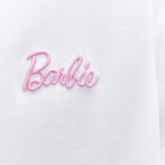 Zara X Barbie The Movie Mattel T-Shirt White Pink S - Picture 4 of 8
